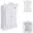 Moni Puppenhaus-Möbel Puppenkleiderschrank weiß PH12B011