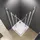 Buylando BuyLando.Shop Eckduschkabine Schiebesystem Lina 80x80x195cm ohne Duschtasse - Transparent/Silber