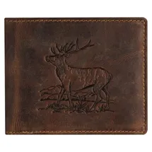 GREENBURRY Vintage 1702-Stag-3 Herren Geldbörse braun