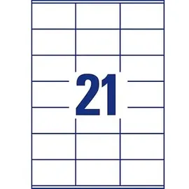 Avery Zweckform Etiketten 3481-10 weiß 70,0 x 41,0 mm
