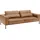 Musterring 2,5-Sitzer MUSTERRING "JustBPM100, 202 cm breit, aus hochwertigem Leder", cognac, B:202cm H:88cm T:107cm, 100% Leder, Sofas, wahlweise mit Nierenkissen und mot. Sitzauszug, Metallfuß in schwarz