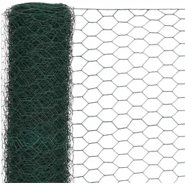 vidaXL Drahtzaun Stahl mit PVC-Beschichtung 25x1,5 m Grün