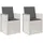 vidaXL Gartenstuhl 2 St. 2 x 2 x 2 cm Weiß