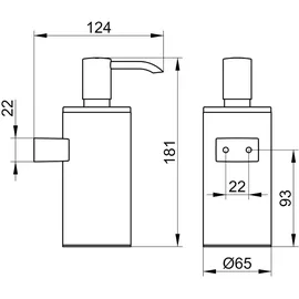 Keuco Plan Seifenspender 250ml Chrom