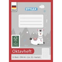 Stylex 40765 Oktavheft A6, 32 Blatt, karriert
