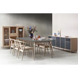 Hammel Furniture Meza Designtisch mit Auszugsfunktion 165 x 90 x 73,5 cm Grau/Weiß