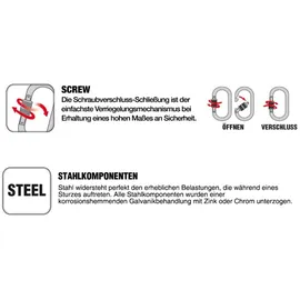COFRA Kletterkarabiner mit SCRW-Schraubverschluss