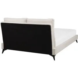 Beliani Polsterbett Beige Textil, 140x200 cm