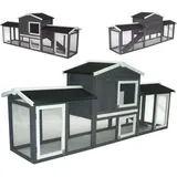 Apex - Hasenstall Kaninchenstall xxl Kaninchenkäfig Gehege Freilauf Auslauf 56617