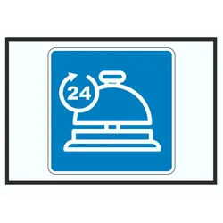 24H Service Schild mit Symbol A3 (297x420mm)