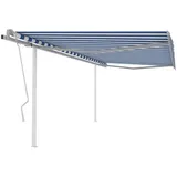 vidaXL Einziehbar Gelenkarmmarkise 400 x 350 cm blau/weiß