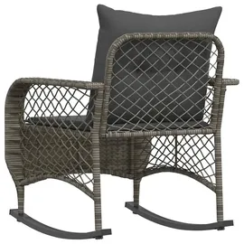 vidaXL Garten-Schaukelstuhl mit Kissen 57,4 x 75 x 75 cm grau 1 St.