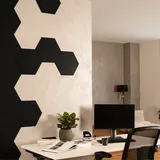 Home Deluxe Akustikplatten Hexagon selbstklebend SILENT - Schwarz, | 5er Set