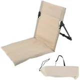 Outdoor-liegestuhl, Strandstuhl, Parkstuhl, Faltbar, Tragbar, Für Erwachsene, Khakifarben