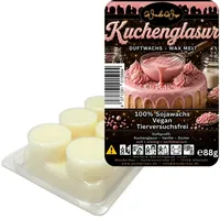 WonderWax Duftwachs WonderWax® Duftriegel 6 x Duftwachs Kreise Weiß, 100% Sojawachs (Kuchenglasur), Duftrichtung: Kuchenglasur