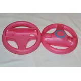 2x NINTEND WII LENKRAD-MARIO KART-SET PINK/ROSA-CONTROLLER ZUBEHÖR