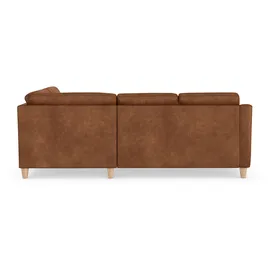 sit&more Ecksofa SIT & MORE "Farö L-Form", braun (cognac), B:251cm H:90cm T:187cm, Sofas, Ecksofa, inklusive Federkern, wahlweise mit Bettfunktion und Bettkasten