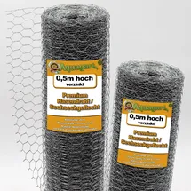 Aquagart Sechseckgeflecht Hühnerzaun 80 m x 50 cm Metall