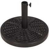 deluke Sonnenschirmständer FOLR 15kg Kunststoff Schwarz 32,2x45,5x45,5cm Sonnenschirmhalter Ständer für Sonnenschirme