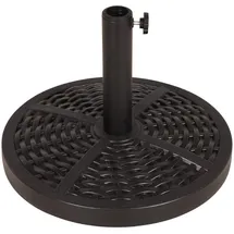 deluke Sonnenschirmständer FOLR 15kg Kunststoff Schwarz 32,2x45,5x45,5cm Sonnenschirmhalter Ständer für Sonnenschirme