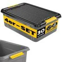 Monzana MONZANA® Aufbewahrungsbox mit Deckel 40kg belastbar Kunststoff BPA