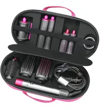 RLSOCO Hartschalen-Schutzhülle für Dyson Airwrap Complete Long/Complete Styler HS05 HS01 – passend für 4 Lange oder Kurze Fässer, Pink (nur Hülle, Haarstyler ist Nicht im Lieferumfang enthalten)