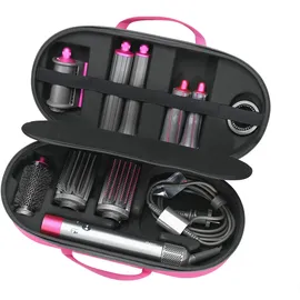 RLSOCO Hartschalen-Schutzhülle für Dyson Airwrap Complete Long/Complete Styler HS05 HS01 – passend für 4 Lange oder Kurze Fässer, Pink (nur Hülle, Haarstyler ist Nicht im Lieferumfang enthalten)