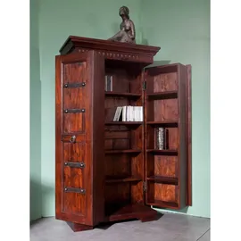 Massivmoebel24 Schrank Akazie 70 x 36 x 133 cm Braun