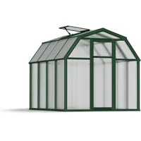 Canopia by Palram Gewächshaus klein EcoGrow 6x8 Treibhaus 204x263cm Aluminium Grun Tomatenhaus Polycarbonatplatten UV-beständig