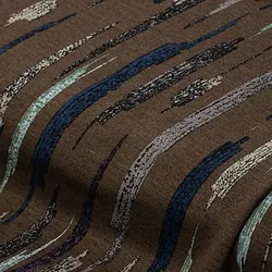 Romanit-Jersey "Streifen", khaki-color