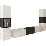 INOSIGN Wohnwand »BERLIN III«, (Komplett-Set, 3 St.), moderne grifflose Mediawand Breite 260 cm, Vitrine mit Verglasung