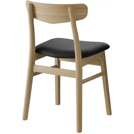 Hammel Furniture Esszimmerstuhl Mosbøl Leder schwarz