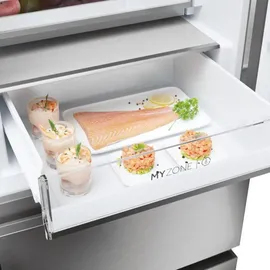 Haier HTW5618DNMG 3D 60 Serie 5 Kühl-Gefrierkombination (360 l, 1850 mm hoch, Inox)