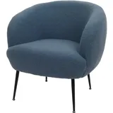 MCW Lounge-Sessel MCW-O37 Bouclé 330 g/m2 75 x 80 x 80 cm Blau