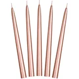 Partydeco Spitzkerze 24 cm roségold 10 St.