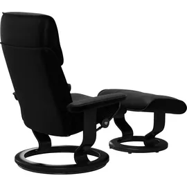 Stressless Relaxsessel "Admiral", schwarz (schwarz batick), B:78cm H:98cm T:73cm, Leder BATICK: BATICK ist ein leicht korrigiertes, durchgefärbtes und genarbtes Möbelleder, bei dem die meisten Unebenheiten und Spuren in der Regel entfernt wurden.