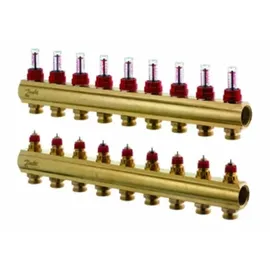 Danfoss FBH-Verteiler FHF-F 9 Kreise mit Durchflussanzeige