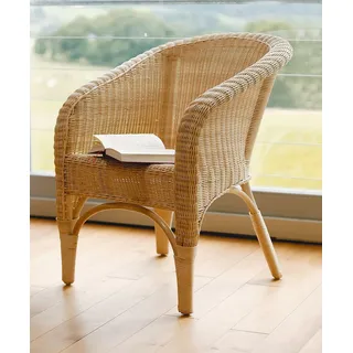 Rattansessel Korbsessel Rattanstuhl natur lackiert hohe Rückenlehne Sessel Stuhl