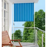 Angerer Klemm-Senkrechtmarkise 120 x 225 cm blau/weiß