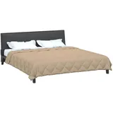 vidaXL Ganzjahresbettdecke Taupe 200 x 220 cm Mikrofaser