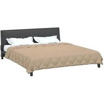 vidaXL Ganzjahresbettdecke Taupe 200 x 220 cm Mikrofaser