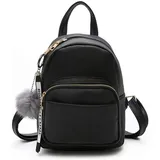 Katech Rucksack Damen Schultertasche Casual wasserdichte Schultasche Daypack Damen Kleinen Rucksack Mädchen Schultaschen Handtasche mit Pom Pom Ball (Grau)