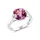 VIVANCE Fingerring VIVANCE "925/- Sterling Silber rhodiniert Amethyst" Gr. 52, weiß, Fingerringe, Damen, 052 (16,6), Silber 925 (Sterlingsilber), Fingerring