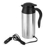 Ldafava 750ml 12V Auto Wasserkocher, Edelstahl-Auto-Wasserkocher Zigarettenanzünder-Heizkessel tragbarer Becher elektrische Reise-Thermoskannen 12V Auto Heizbecher für Tee, Kaffee, Milch