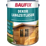 BAUFIX Dekor Langzeitlasur eiche hell, seidenglänzend, 5 Liter, Holzlasur, Holzschutzlasur für außen und innen, für viele Nadel-/Harthölzer