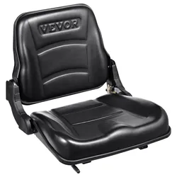 VEVOR Universal Traktorsitz aus PVC-Kunstleder und Polyurethanschaum Traktor Schleppersitz mit verstellbarer Rückenlehne und Mikro-Sicherheitsschalter Treckersitz Fahrersitz 160–340mm Schlitz