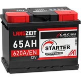 LANGZEIT Autobatterie 65Ah 12V 620AEN Starterbatterie +30% mehr Leistung ersetzt Batterie 55Ah 56Ah 60Ah 61Ah 62Ah 63Ah 64Ah