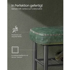 VASAGLE Sitzbank LSB054C01 waldgrün Kunstleder 80,0 cm