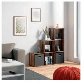 Vicco Treppenregal Raumteiler 107,2 x 107,8 x 29 cm Braun