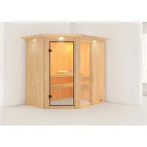 Karibu Fiona inkl. 9 kW Ofen + ext. Steuerung + Dachkranz